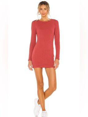Lovers + Friends Long-Sleeve Mini Dress in Rose